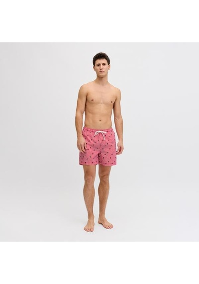 Jack&jones Jack Jones Şort Mayo Maui Breeze Mini Stripe Kırmızı