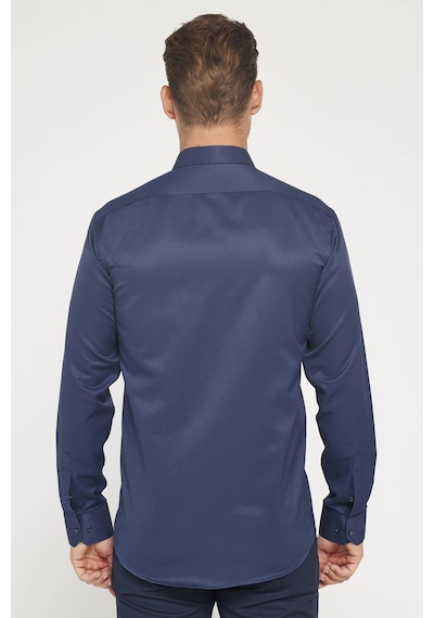 Tudors Modern Slim Fit Pamuklu Kolay Ütü Armürlü Erkek Gömlek-31493 Lacivert Tudors Modern Slim Fit Pamuklu Kolay Ütü Armürlü Erkek Gömlek-31493 Lacivert