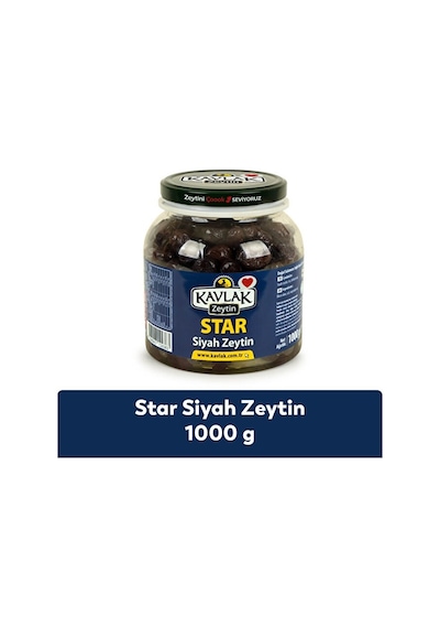 Kavlak Star Gemlik Siyah Zeytin Pet 1 KG