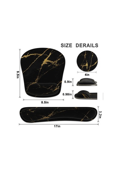Tr Klavye Bilek Desteği Hafızalı Köpük Ergonomik Mouse Pad Bilgisayar Bilek Destek Seti İle Ev, Ofis İçin Kaymaz K