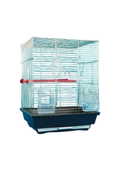 Orj Boyalı Renkli Dikdörtgen Kuş Kafesi 34,5x28x45,5cm