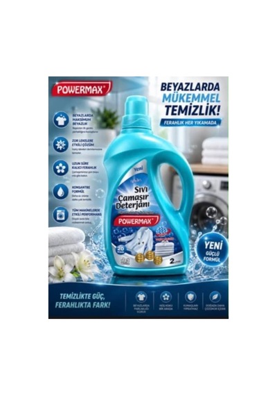 Tüm Renkler Beyazlar,siyahlar Renkliler İçin Sıvı Çamaşır Detarjanı 3 X 2 6 Lt 60 Yıkama - 923813502