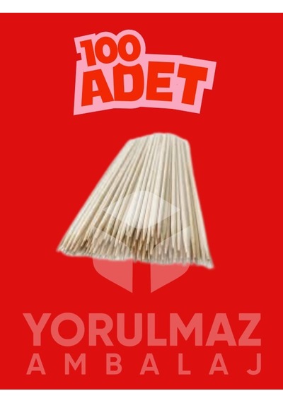 15 Cm Çöp Şiş 100 Adet Ahşap Tek Kullanımlık Mangal Ve Barbekü Şişi