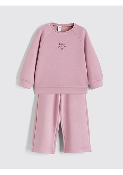 LC Waikiki Lcw Kids Lila Baskılı Kız Çocuk Soft Touch Sweatshirt Ve Pantolon Dull Lılac LC Waikiki Lcw Kids Lila Baskılı Kız Çocuk Soft Touch Sweatshirt Ve Pantolon Dull Lılac
