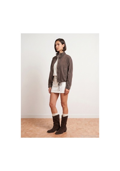 Dilvin 65391 %100 Pamuk Oversize Kot Ceket Kahve