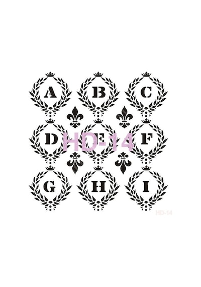 Hd14 Cadence Home Dekor Stencil 45X45