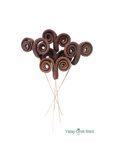 Yapay Çiçek Sitesi Kuru Çiçek Doğal Palm Ring 50 Cm 5 Adet Naturel