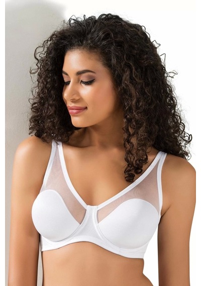 Moon Wear Kadın Tül Kaplı Soft D Cup Sütyen Siyah