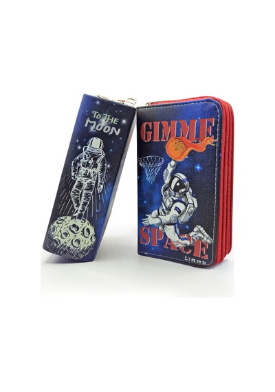 Kalem Kutusu Basketbolcu Astronot Space Desenli Organizer Kalemkutu Vegan Deri Üç Bölmeli Kalemlik - Kırmızı Beyaz - Çok Renkli Kalem Kutusu Basketbolcu Astronot Space Desenli Organizer Kalemkutu Vegan Deri Üç Bölmeli Kalemlik - Kırmızı Beyaz - Çok Renkli