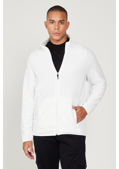 AC&Co / Altınyıldız Classics Standart Fit Fermuarlı Bato Yaka Polar Erkek Ceket Beyaz AC&Co / Altınyıldız Classics Standart Fit Fermuarlı Bato Yaka Polar Erkek Ceket Beyaz