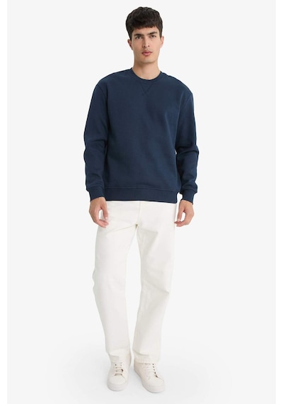 DeFacto Regular Fit Bisiklet Yaka Kalın Basic Düz Sweatshirt T3777AZ24AUNV71