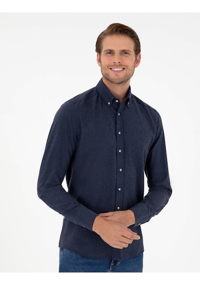 Pierre Cardin Desenli Erkek Gömlek 50298570-VR033 - Lacivert