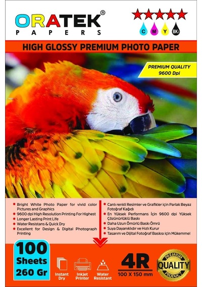 Epson 664/6641 L3050 Evertday Premium Parlak 10x15cm Fotoğraf Kağıdı 260 Gr. 100 Adet