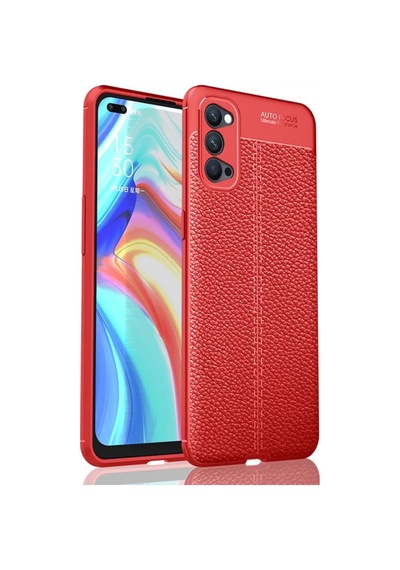 Newface Oppo Reno 4 Pro Kılıf Auto Focus Kapak - Kırmızı Diğer