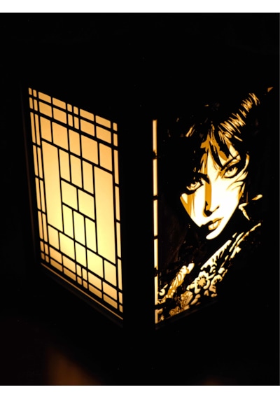 Serie Lumina Shoji Masa Ve Gece Lambası - Modern Portre Klasik Zen Kafes Japon Feneri Sıcak Led Ambiyans Işığı Siyah