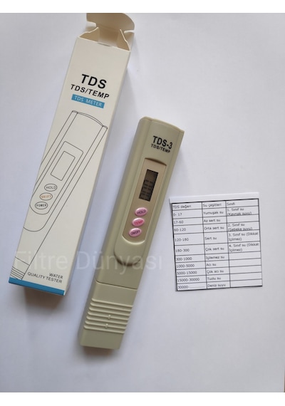 Filtre Dünyası Tds Metre Su Ölçüm Cihazı Termometreli