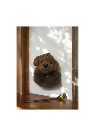 Köpekli Peluş Lastik Simit Toka Kahverengi - 673856368 Kahverengi
