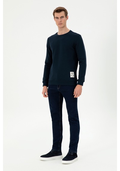 U.S. Polo Assn. Erkek Regular Fit Bisiklet Yaka Lacivert Sweatshirt 50293471-VR033