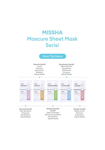 Missha Hyalüronik Asit İçerikli Nemlendirici Yaprak Maske 1 Adet Mascure Hydra Solution Sheet Mask
