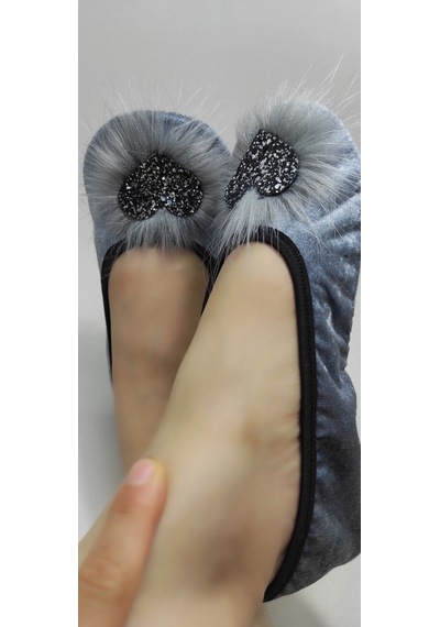 Bena Babet Gümüş Gri Kalp Model