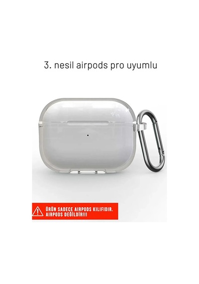 Magicool Airpods Pro 3. Nesil İle Uyumlu Şeffaf Cyrstal Clear Ultra Berrak Kılıf Kulaklık Değildir
