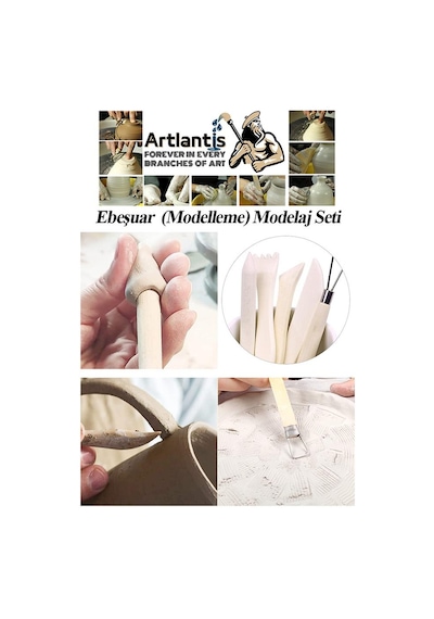 Ebeşuar Seti 5 Li 15 Cm 1 Paket Ahşap Modelaj Modelleme Aletleri Seramik Kil Ve Heykel Modelaj Kalemi