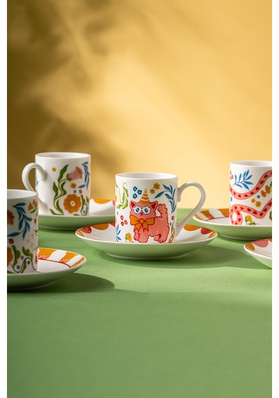 Emsan Cheerful 6'lı Kahve Fincan Takımı 100 Ml Renkli