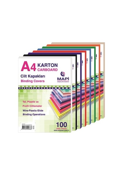 Mapi Cilt Kapağı A-4 100 Adet Buzlu Şeffaf