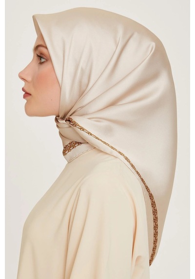 Armine İpek Eşarp 2025 Kış - 9260-03 Krem Sarı Krem Sarı