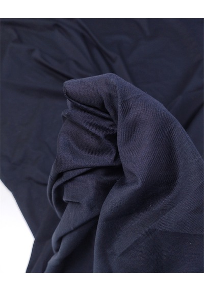 Koyu Lacivert Renkte Viskonlu İnce Hafif Parlaklığı Olan Muhteşem Süprem Penye Elbise Bluz Tshirt Kumaş Tişörtlük & Elbiselik En: 150cm-12404