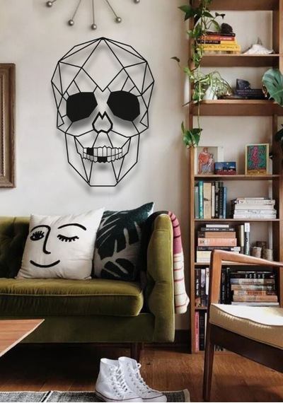 Kurukafa Skull Metal Duvar Dekoru
