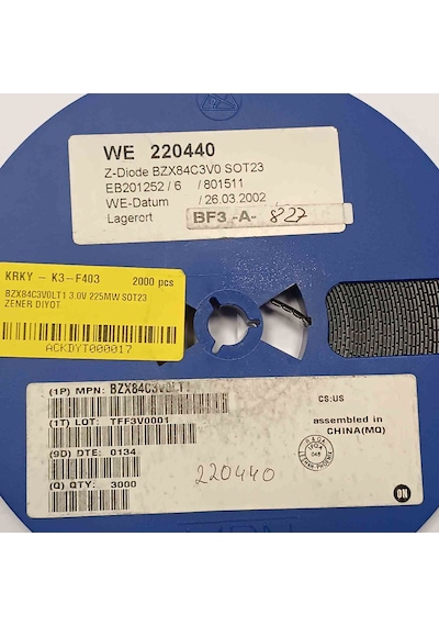 Bzx84c3v0lt1 3.0v 225mw Sot23 Zener Diyot 250 Adet
