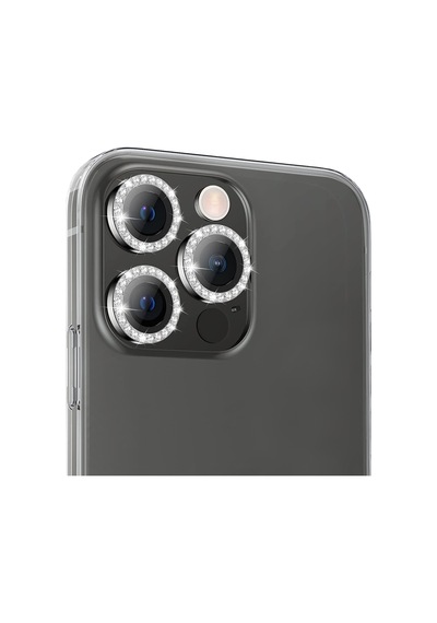 Buff Apple Uyumlu iPhone 14 Pro / 14 Pro Max Diamond Lens Koruyucu Gri