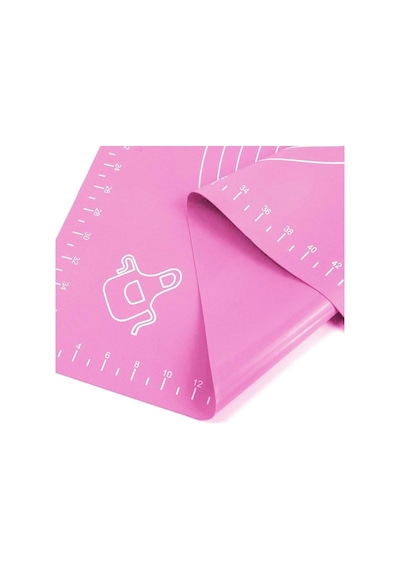 Pembe En Büyük Boy Silikon Hamur Açma Matı, Hamur Açma Altlığı Silpat 65x45cm Silikon Pembe Diğer