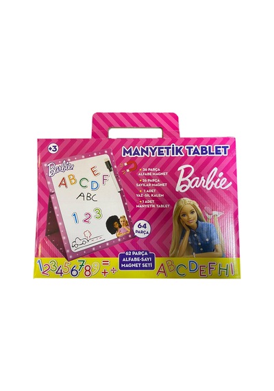 Barbie Alfabe Sayı Manyetik Magnet Seti (62 Parça)