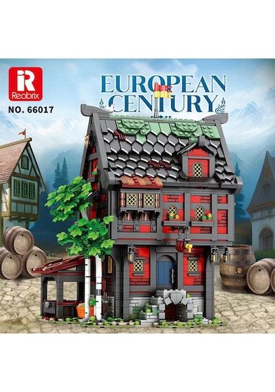 Reobrix 66017 Haçlı Hanı Yaratıcı Yapı Blok Seti Building Block Medieval Tavern The Crusader's Inn - 2953 Parça