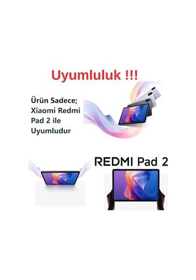 Xiaomi Redmi Pad 2 11 İnç 2025 Tablet Kılıfı Silikon Ekran Koruyucu Dokunmatik Kalem Seti