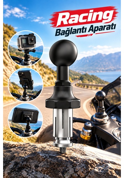 Racing Rbh-m6eb-19 Çatal Gövde Bağlantı Aparatı 13-19 Mm Telefon Ve Aksiyon Kamera Uyumlu Çok Renkli