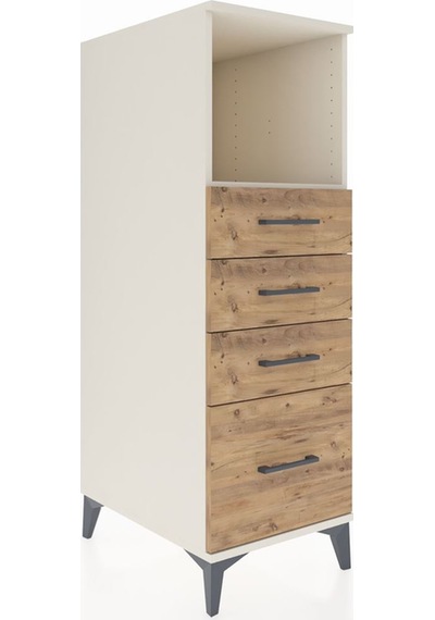 Kronos Dolap Tek Raflı 4 Çekmeceli 44x59x134 Aytaşı-çam Aytaşı