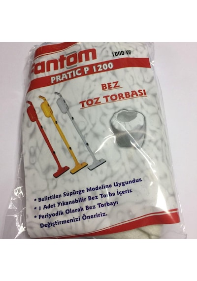 Fantom P1200 Pratik Dik Süpürge Bez Toz Torba - 10 Adet
