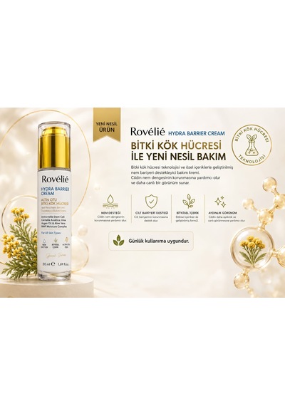 Hydra Barrier Cream Yeni Nesil Yüz Nemlendirici Altın Otu Bitki Kök Hücreli 50 Ml