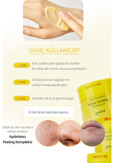 Yeşil Mandalina Özlü, Makyaj Temizleme Balmı Goodal Green Tangerine Vita C Toning Cleansing Balm 26869092