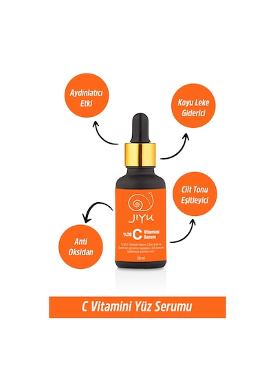 Jiyu C Vitamini Serum Süper Aydınlatıcı Cilt Tonu Eşitleyici 30 ML