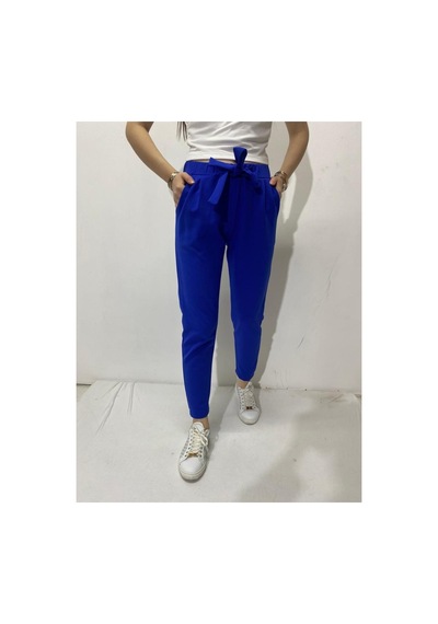 Makentmoda Lastikli Bel Havuç Kesim Pantolon Saks