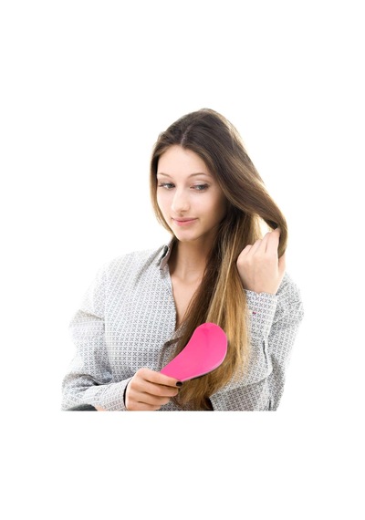 Lom1012 Curved Detangler, Yetişkin & Çocuklar İçin Kavisli Dolaşık Saç Açma Ve Düğüm Çözücü Tarak & Fırça, Islak, Kuru, Düz, Kıvırcık Saçlar İçin Pembe