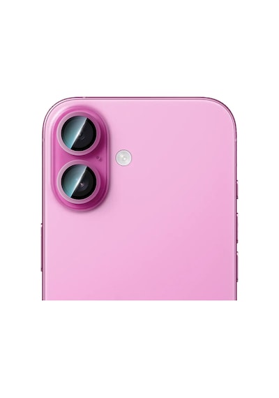 Apple Uyumlu   iPhone 16 Caseworld Alloy Serisi Oleofobik Anti Reflective Kamera Lens Koruyucu Pembe