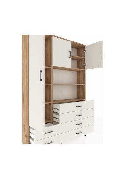 Arges Dolap 8 Raflı 6 Çekmeceli 3 Kapaklı 132x30x195 Çam-ayta... Çam Arges Dolap 8 Raflı 6 Çekmeceli 3 Kapaklı 132x30x195 Çam-ayta... Çam