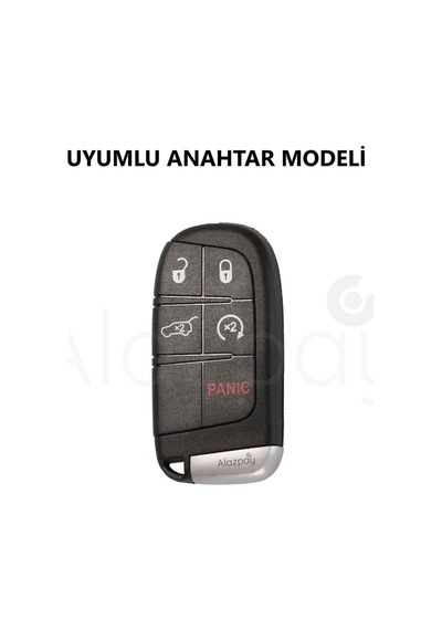Fiat Egea 500x Silikon Anahtar Kılıfı Siyah Kırmızı - 1 Adet