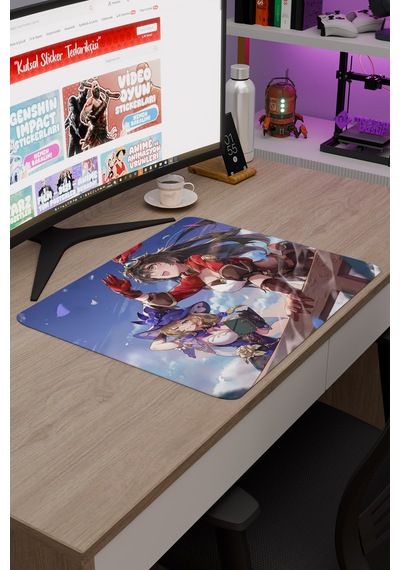 Amber Genshin Impact Anime Gacha V5 - 48x40 Xl Gaming Mouse Pad Fare Altlığı