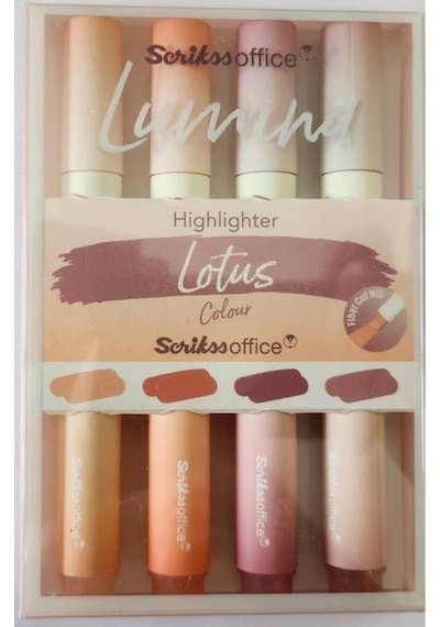 Scrikss Lumina Lotus Fosforlu Kalem 4'lü Set Çok Renkli